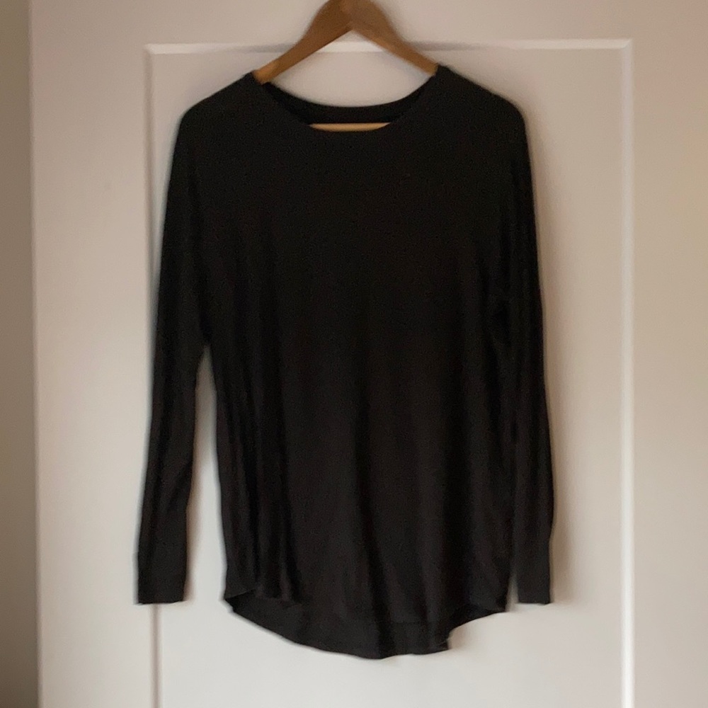 Etc- long sleeve black tee - size large